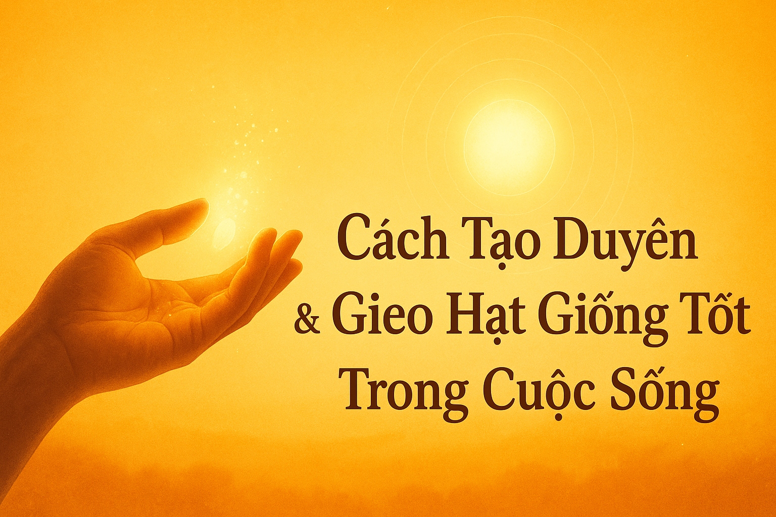 Cách Tạo Duyên Và Gieo Hạt Giống Tốt Trong Cuộc Sống